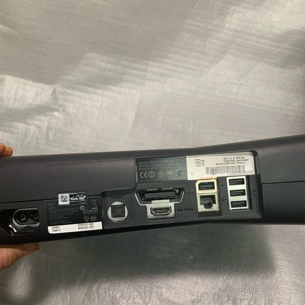 Microsoft Xbox 360 S Slim Model 1439 Console +OEM Power Supply A11-120N1A Tested